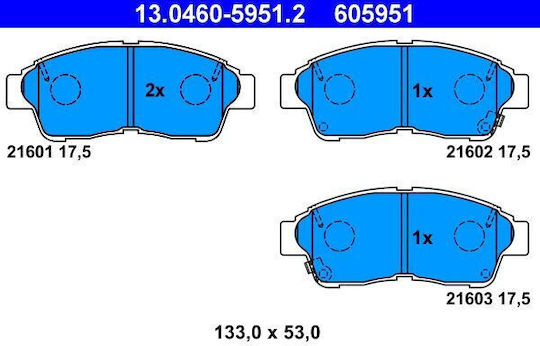 Toyota Carina E T19 Ate Brake Pads 13046059512