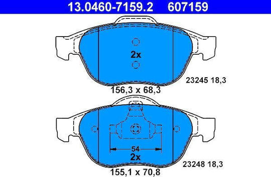 Renault Espace Iv Jk0 1 Ate Brake Pads 13046071592