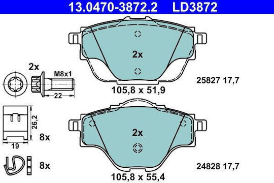 Brake Pads Citroen C4 Grand Picasso Ii Ate 13047038722