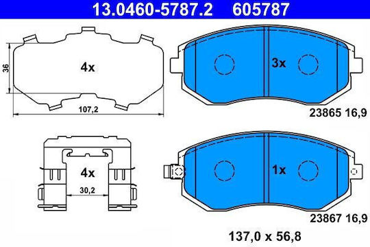 Brake Pads Subaru Forester Sf Ate 13046057872