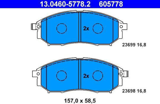 Brake Pads Nissan Murano Z50 Ate 13046057782