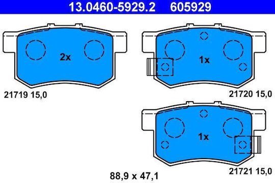 Brake Pads Fiat Sedici Fy Ate 13046059292