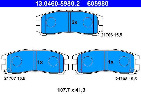 Bremsbeläge Chrysler Sebring Jr Ate 13046059802