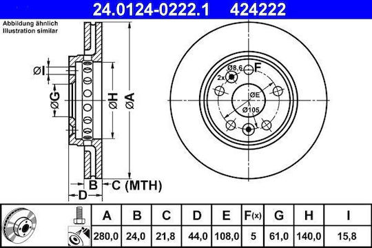 Bremsscheibe Mercedes-Benz Citan Combi 415 Ate 24012402221