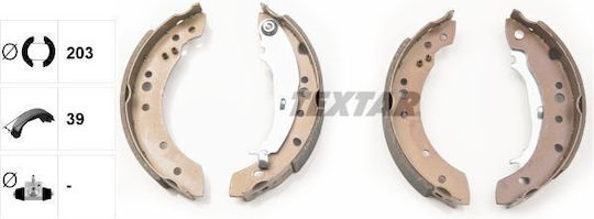 Textar Brake Shoe Set Mitsubishi Colt Vi Smart Forfour 1.1-1.5d 04.01-06.12 Diameter 203mm Width 39mm Rear