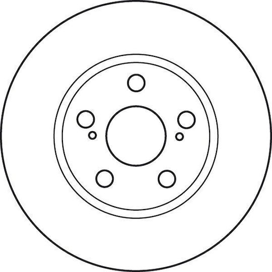 Front Brake Disc Right Left Trw Toyota Prius 1.5h 03 09-12 09 255mm 5 Holes Ventilated Coated 22mm Thickness 49.3mm Height