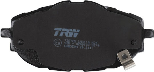 Front Disc Brake Pads Set Trw Automotive for Toyota Auris Corolla 1.2-1.8h 10.12-08.19 Height 57.1mm Width 134.2mm Thickness 18.6mm