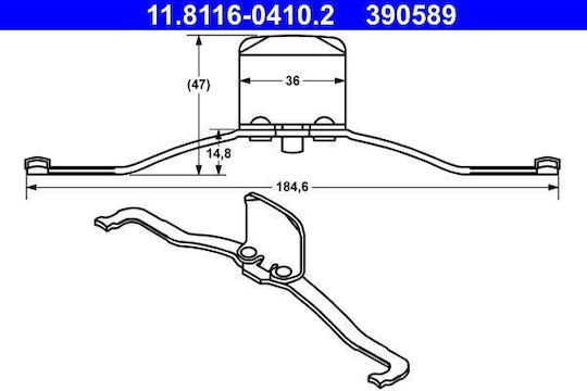 Ate Brake Caliper Bracket Mounting Front Pads for Audi A3 A4 B6 B7 A6 Allroad C6 A8 D3 TT Opel Vectra C Saab 9-3 Seat Exeo Leon
