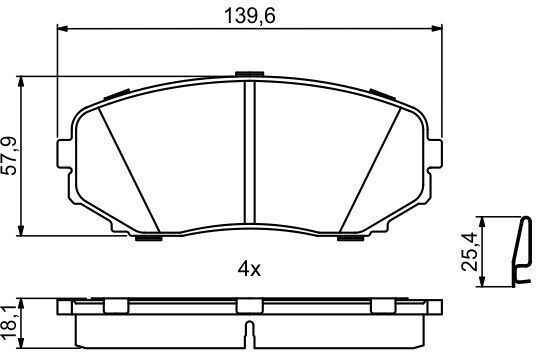 Set Plăcuțe de Frână pe Disc Bosch