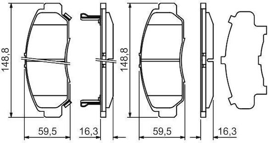 Bosch Plăcuță de frână Față 2buc pentru Honda FR-V - Magazin online