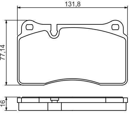 Bosch Brake Pad Front 2pcs for Audi A3 / TT Volkswagen Touareg