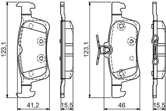 Bosch Brake Pad Rear for Peugeot 308 II