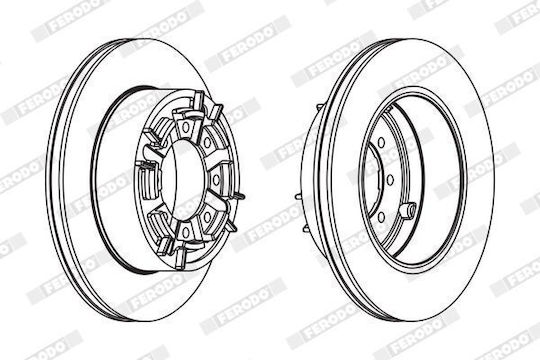 Ferodo Brake Discs Rear for Mercedes-Benz V