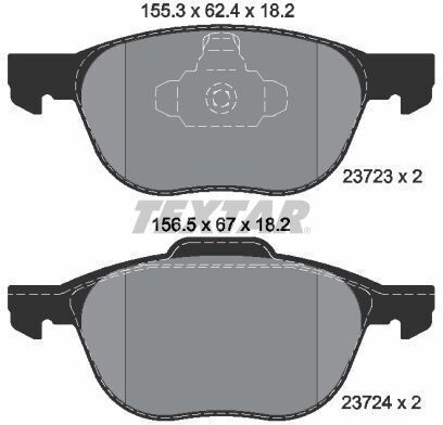 Textar Σετ Τακάκια Εμπρός 4τμχ για Ford C-Max Volvo C30