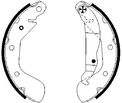 Bosch Brake Shoe Set for Opel Astra / Corsa / Tigra