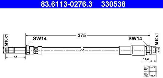 Bmw 5 E39 Brake Hose Ate 83611302763