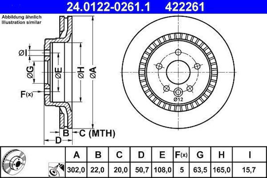 Volvo Xc60 Brake Disc Ate 24012202611