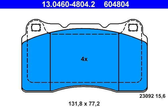 Brake Pads Renault Megane Iii Coupe Dz0 1 Ate 13046048042