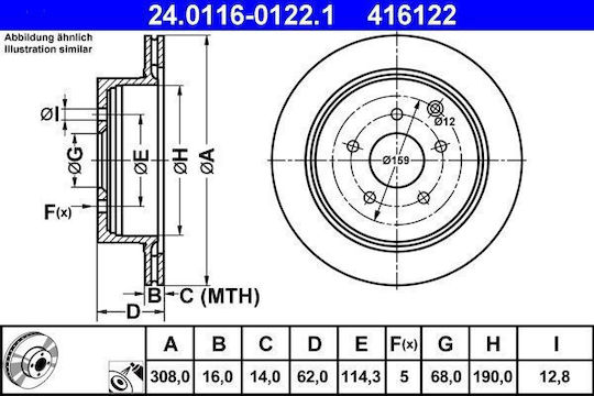 Nissan Murano Z50 Bremsscheibe bis zu 24011601221
