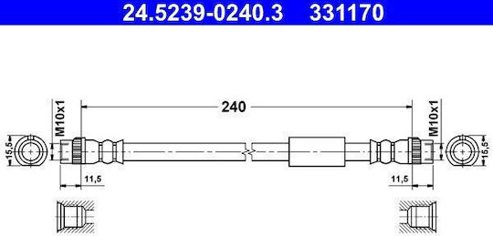 Brake Hose Citroen Jumpy Ate 24523902403