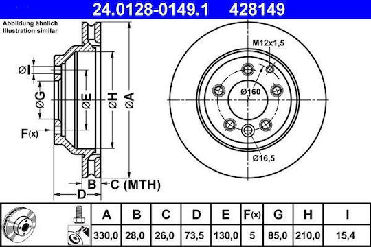 Brake Disc Audi Q7 4l Ate 24012801491