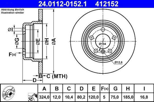 Bmw X5 E53 Ate 24011201521 Bremsscheibe