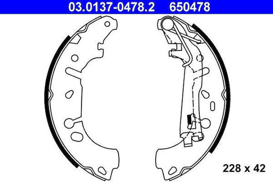 Set Brake Shoes Fiat Grande Punto 199 Ate 03013704782