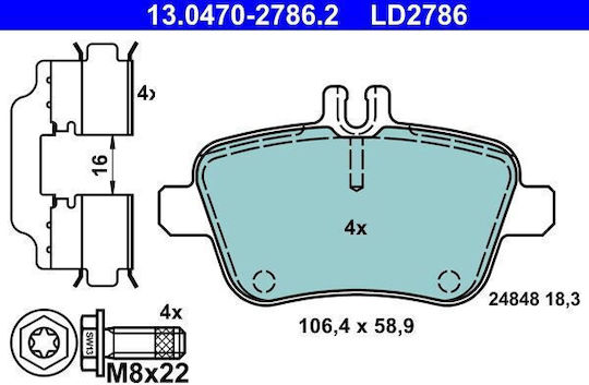 Mercedes-benz A-class W176 Ate Brake Pads 13047027862