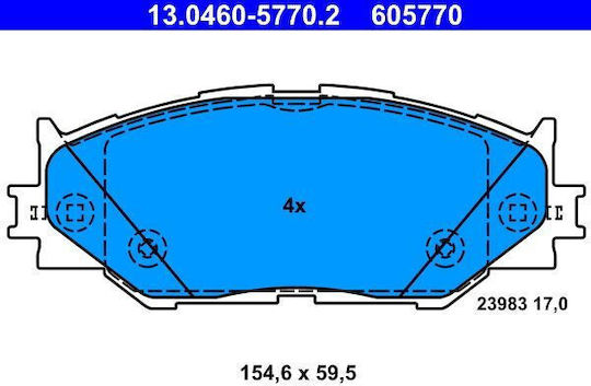 Bremsbeläge Lexus Is C Gse2 Ate 13046057702