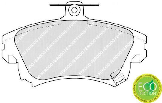 Ferodo Σετ Τακάκια Εμπρός για Mitsubishi Carisma / Colt Volvo S40 / V40