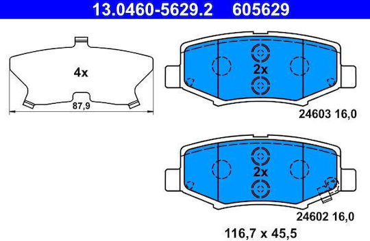Jeep Cherokee KK Bremsbeläge ATE 13046056292