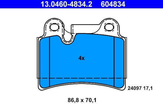 Vw Touareg 7la 7l6 7l7 Brake Pads Ate 13046048342