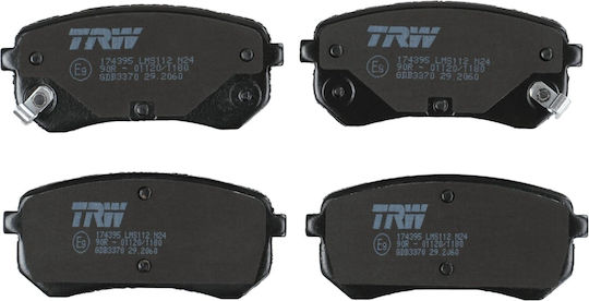 Trw Rear Brake Pads Set Hyundai I10 Kia Picanto 1.0-1.2 Height 41mm Width 92.4mm Thickness 14.8mm Wear Sensor Yes
