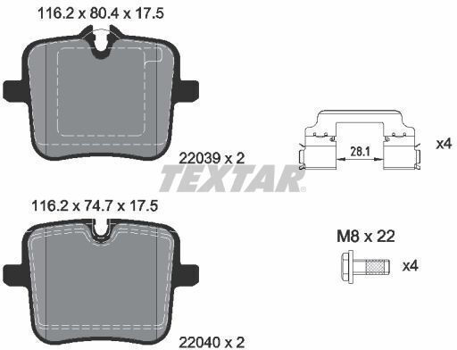Textar Disc Brake Pad Set