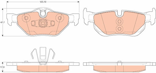 Trw Gdb2050 Brake Pad Set Disc Brake Bmw 1 E87 2003-2013 Rear Axle Other Vehicles