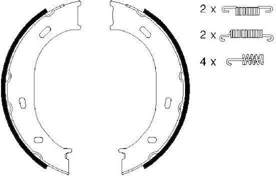 Brake Shoe Set Hand Brake Bosch