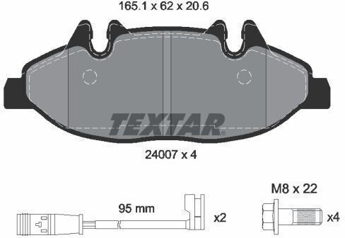 Textar 2400701 Brake Pad Set Disc Brake
