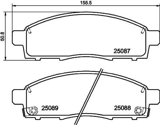 Hella Σετ Τακάκια για Nissan NV200 / Evalia