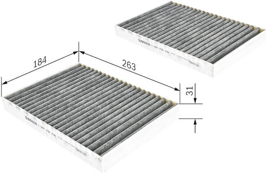 Bosch Activated Carbon Cabin Filter Mercedes-Benz S W221