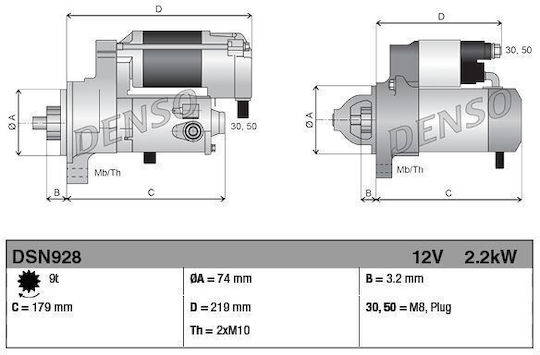 Electromotor Toyota Avensis Verso Clm2 Acm2 Denso Dsn928