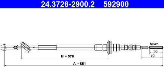 Kupplungskabel Chevrolet Matiz M200 M250 Ate 24372829002