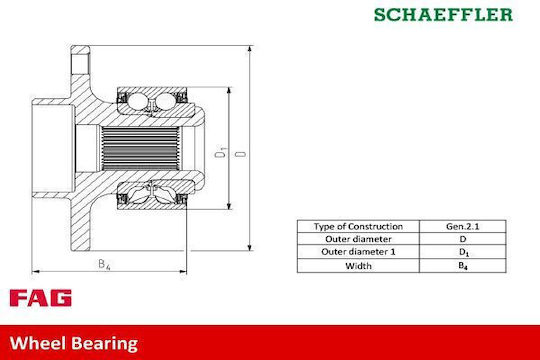 Wheel Bearing Set Vw Touareg 7la 7l6 7l7 Fag 713 6106 50