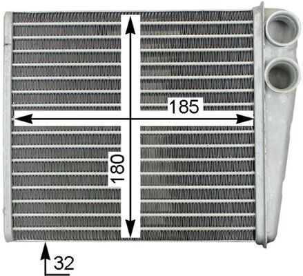 Mahle Car Heater Radiator for Volkswagen Golf