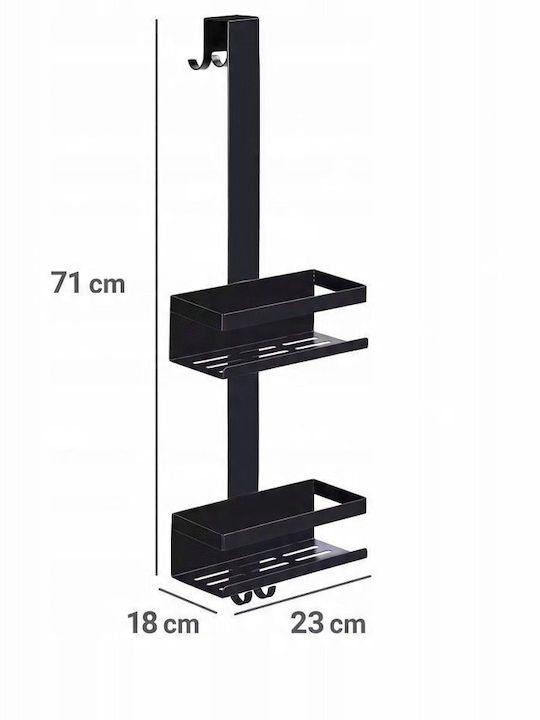 Wenko Wall Mounted Bathroom Shelf Metallic Gray