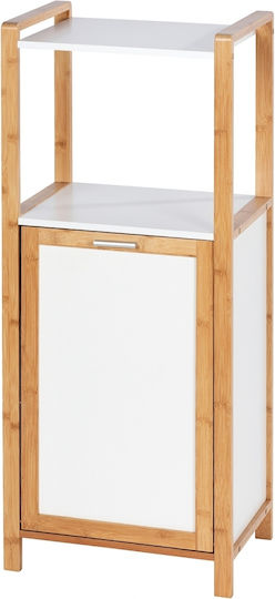 Wenko Boden Badezimmerregal Bamboo Weiß