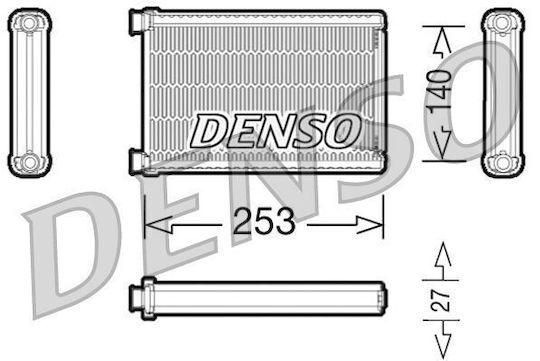 Denso Heater Heat Exchanger Cabin for BMW 1 E81 E82 E88 3 E90 Aluminum Height 140mm Width 253mm Thickness 27mm