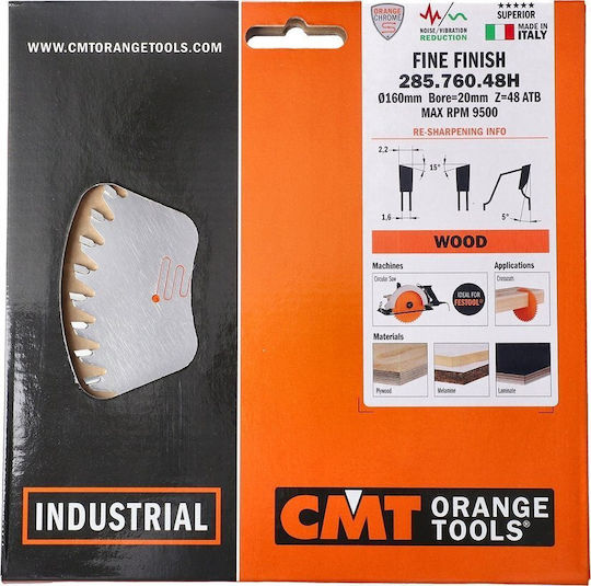 Cmt Wood Cutting Disc Cmt 285.760.48h 160x20mm