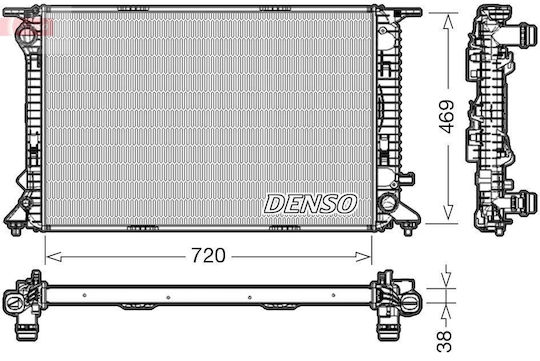 Denso Radiator Motor Audi A4 B8 A5 A6 C7 A7 Q5 2.7d-3.2 Înălțime 720mm Lățime 469mm Grosime 38mm