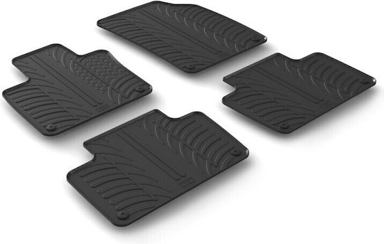 Lampa Set of Front and Rear Mats 4pcs Tray Type for Volvo XC 90 2015 Black