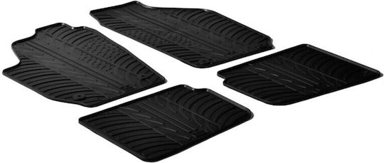 Lampa Set of Front and Rear Mats 4pcs Tray Type for Skoda Roomster Black